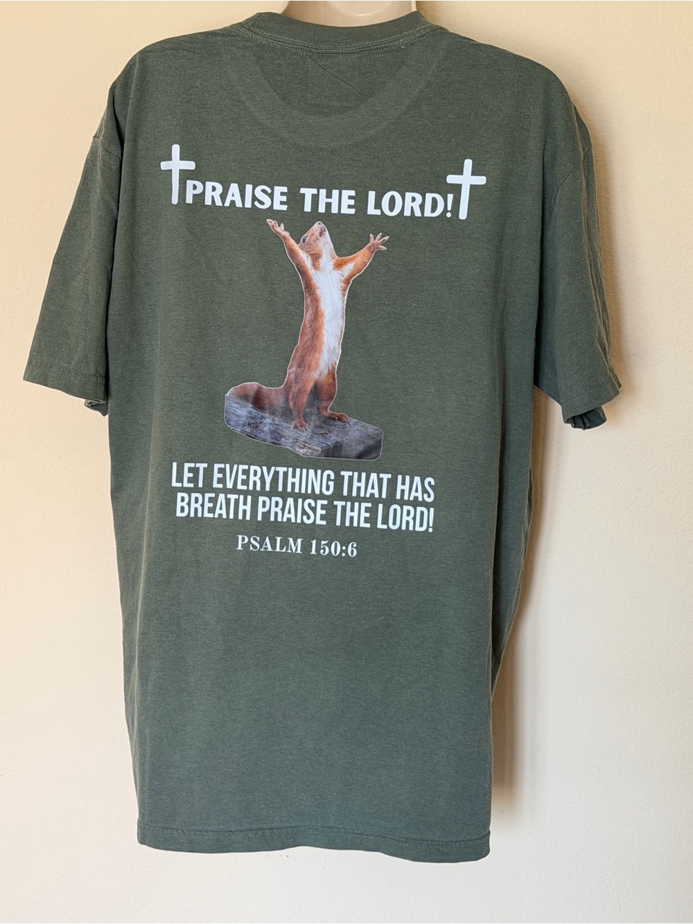 Comfort Colors Praise The Lord Squirrel Tee Brand New - Picture 5 of 9